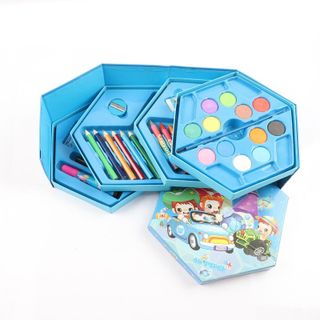 HỘP TÔ MÀU 4 TẦNG XOAY CÓ 46 MÀU
