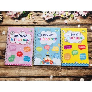 SET 3 QUYỂN LUYỆN VIẾT CHỮ ĐẸP CHO BÉ