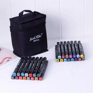 BỘ TÔ MÀU DẠ QUANG 48 CÂY KÈM TÚI