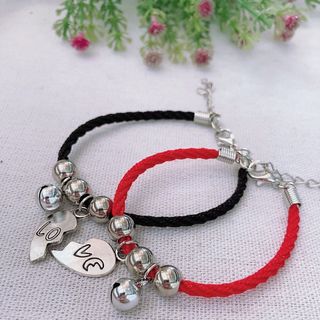 Vòng tay cặp đôi chữ Love phối chuông