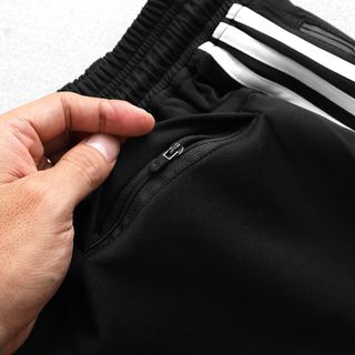 Quần đùi nam, quần short thun nam, Chất thun thể thao poly 2da chính phẩm, logo thêu Full, khoá zip xịn size từ 50kg - 88kg