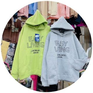 Áo hoodie nỉ ngoại in logo easy living form dưới 90kg
