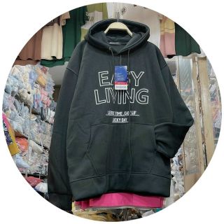 Áo hoodie nỉ ngoại in logo easy living form dưới 90kg