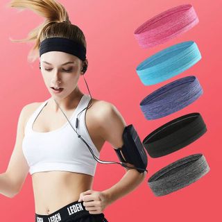 Băng đô thể thao headband cotton đeo trán thấm chặn mồ hôi chống trượt, tập yoga cotton đeo trán thấm hút chặn mồ hôi bản 5cm giá sỉ