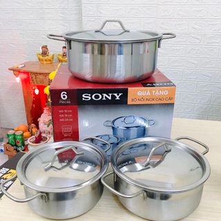 BỘ 3 NỒI SONY INOX CAO CẤP