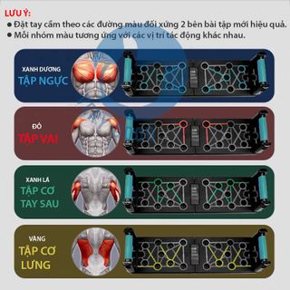 Dụng Cụ Hít Đất Đa Năng, Bộ Dụng Cụ Tập Luyện Hít Đất Chống Đẩy Push Up Tập Gym Thể Dục Tại Nhà Có Vạch Hướng Dẫn