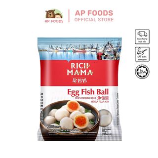 Cá viên nhân trứng cá Rich Mama Malaysia 200g - Egg Fish Ball Rich Mama Malaysia 200g - Viên Thả Lẩu Malaysia giá sỉ