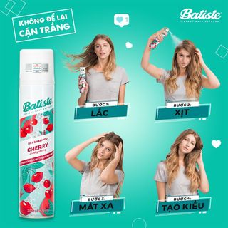 Dầu Gội Khô Hương Anh Đào - Batiste Dry Shampoo Fruity & Cheeky Cherry 200ml