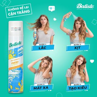 Dầu Gội Khô Batiste Tươi Mát Tức Thì - Batiste Dry Shampoo Light & Breezy Fresh 200ml