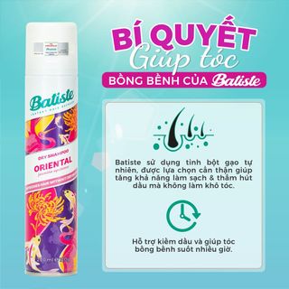 Dầu Gội Khô Batiste Hương Hoa Á Đông Sang Trọng Quý Phái - Batiste Dry Shampoo Pretty & Opulent Oriental 200ml