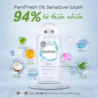 Dung Dịch Vệ Sinh phụ nữ cao cấp cho da nhạy cảm Femfreh Pure&Fresh Wash màu xám 250ml