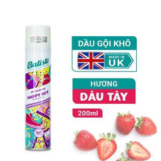 Dầu Gội Khô Batiste Happy 90’S Hương Dâu Tây - Batiste Dry Shampoo Happy 90's Bubbly Berry 200ml
