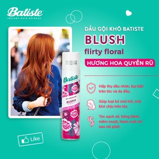 Dầu Gội Khô Batiste Hương Hoa Quyến Rũ - Batiste Dry Shampoo Floral & Flirty Blush 200ml