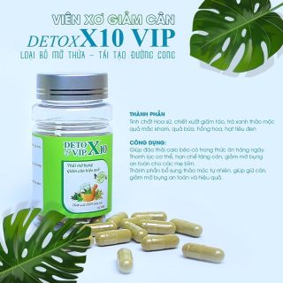 Liệu trình siết eo giảm cân detox x10 55 viên giảm mỡ bụng, giữ cân nặng, đẹp da hiệu quả giảm béo an toàn chính hãng