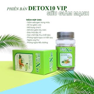 Liệu trình siết eo giảm cân detox x10 55 viên giảm mỡ bụng, giữ cân nặng, đẹp da hiệu quả giảm béo an toàn chính hãng