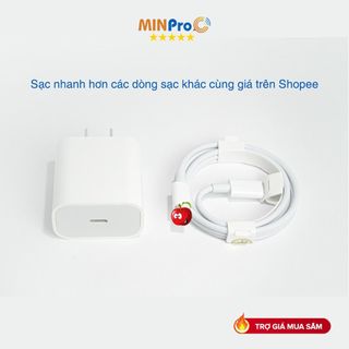 Bộ sạc nhanh 20W cao cấp cáp TypeC to Lai ning cho điện thoại bảo hành 12 tháng - MINPRO