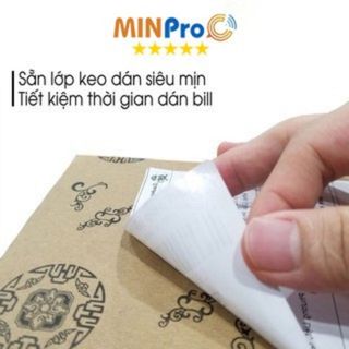 Giấy in nhiệt MINPRO tự dính 4000 tờ khổ 76x130 in đơn hàng, mã vạch cho máy in nhiệt
