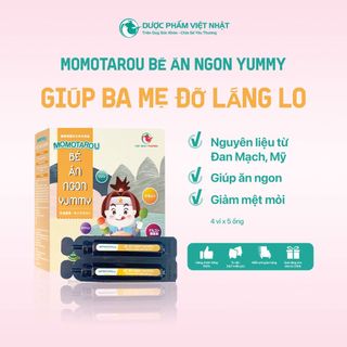 Siro Momotarou Bé ăn ngon Yummy Việt Nhật - Hộp 20 ống x 10ml giá sỉ