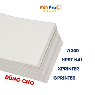 Giấy in nhiệt A6 100x150 (25 tờ) tự dính 3 lớp dùng cho máy in nhiệt chuyên dụng có lớp tự dán