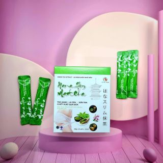 Nước Uống Detox, Hỗ trợ Giảm Cân Hana Slim Matcha Việt Nhật - Hộp 20 gói x 10ml (Thư Pháp)