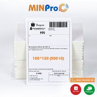 Giấy in nhiệt A6, A7 tệp 500 tờ in đơn hàng Shopee, in đơn TMĐT, tem nhãn vận chuyển có lớp keo dán, chống nước, dầu