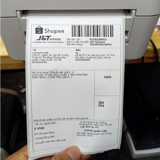 Giấy in nhiệt A6, A7 tệp 500 tờ in đơn hàng Shopee, in đơn TMĐT, tem nhãn vận chuyển có lớp keo dán, chống nước, dầu