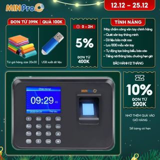 Máy chấm công vân tay MINPRO MF01 (Tặng USB quét dữ liệu cực nhanh) chính hãng 100%