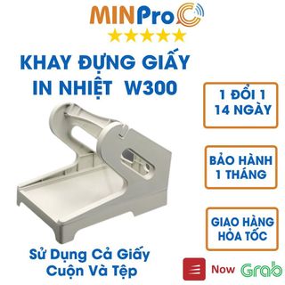 Máy in nhiệt MINPRO W300 in đơn hàng TMĐT kèm khay và 2000 tờ giấy in nhiệt 76x130 bảo hành 12 tháng tặng bút vệ sinh giá sỉ