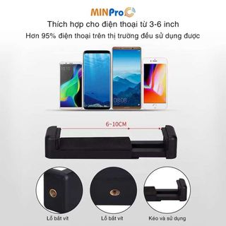 Giá đỡ điện thoại để bàn kẹp chống lưng 360, đế chân tròn, livestream cho iP Samsung Xiaomi Tablet - MINPRO