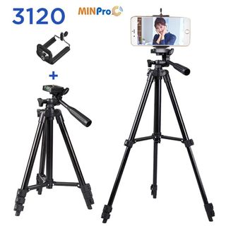 Giá đỡ điện thoại 3 chân chụp ảnh kèm kẹp điện thoại nút remote tương thích với nhiều dòng máy - MINPRO
