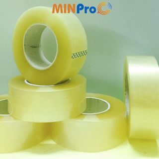 Băng dính keo trong/đục loại 0,2kg/cuộn gói hàng, dán thùng giá xưởng - MINPRO