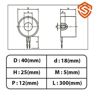 Nam châm điện LS-P40/25 24VDC 35KG , liên hệ O778454186