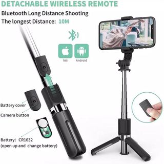 Gậy chụp ảnh tự sướng đa năng MINPRO Q07, gậy selfie kiêm tripod kèm remote kết nối bluetooth giá sỉ