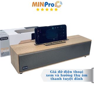 Loa BROWN không dây cổ điển MINPRO loa bluetooth vỏ gỗ kết nối tivi, pc nghe nhạc cao cấp giá sỉ