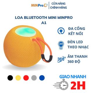 Loa bluetooth mini Minpro A1 - loa không dây cầm tay nghe nhạc, bass mạnh, công nghệ bluetooth 5.0