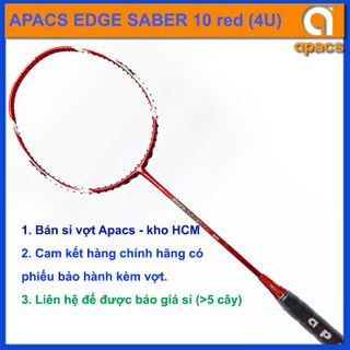 Vợt cầu lông Apacs Edge Saber 10 Red Đỏ (4U) hàng chính hãng, giá bán buôn đại lý giá sỉ