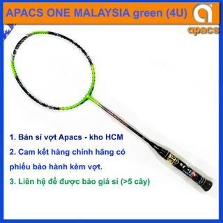 Vợt cầu lông Apacs One Malaysia Green (4U) hàng chính hãng, giá bán buôn đại lý giá sỉ