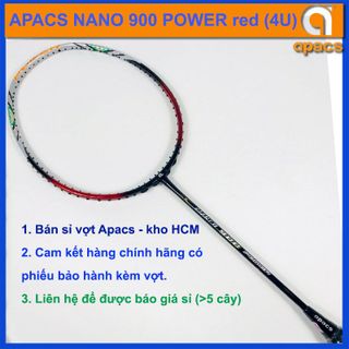 Vợt cầu lông Apacs Nano 900 Power Đỏ (4U) hàng chính hãng, giá bán buôn đại lý giá sỉ