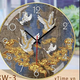 [SIZE 30CM] Đồng hồ treo tường tráng gương kim trôi
