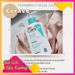 Sữa rửa mặt giúp làm sạch sâu dành cho da dầu Cerave Foaming Facial Cleans 236ML