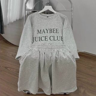 Đồ bộ xám da cá in maybe juice club