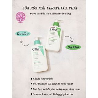 Sữa rửa mặt làm sạch sâu dành cho da thường và da khô Cerave Hydrating Cleanser 236ML