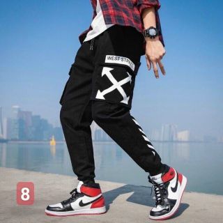quần jogger khaki in chữ X form chuẩn