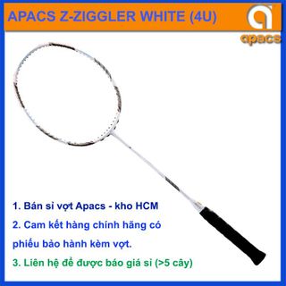 Vợt cầu lông Apacs Z-Ziggler New White Version (4U) hàng chính hãng, giá bán buôn đại lý giá sỉ