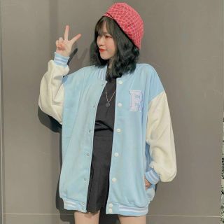 Áo khoác nỉ nút bomber logo R form dưới 70kg
