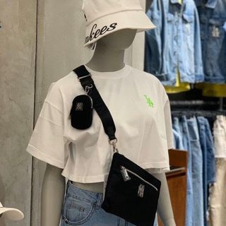Túi đeo chéo nam, túi xách nam, chất liệu 100% polyester korea - Logo kim loại chính hãng size 24cm x 17cm x 3cm
