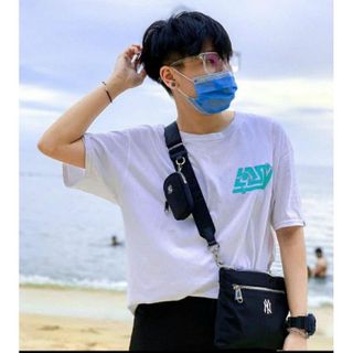 Túi đeo chéo nam, túi xách nam, chất liệu 100% polyester korea - Logo kim loại chính hãng size 24cm x 17cm x 3cm