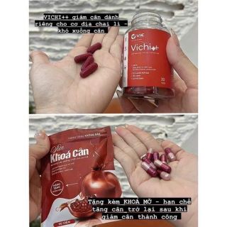 Liệu trình 7 ngày giảm cân vichi ++ chính hãng, viên uống giảm cân tặng khoá cân