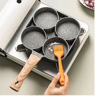 CHẢO CHỐNG DÍNH 4 NGĂN CÁN GỖ