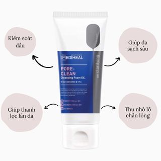 Sữa rửa mặt than hoạt tính Mediheal Pore-Clean Cleansing Foam EX. 170ml giá sỉ